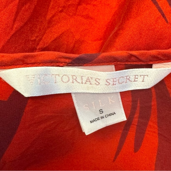 Y2K Victoria’s Secret Silk Bold Red Floral Maxi Gown Vintage Halter Slip Dress - Picture 4 of 11